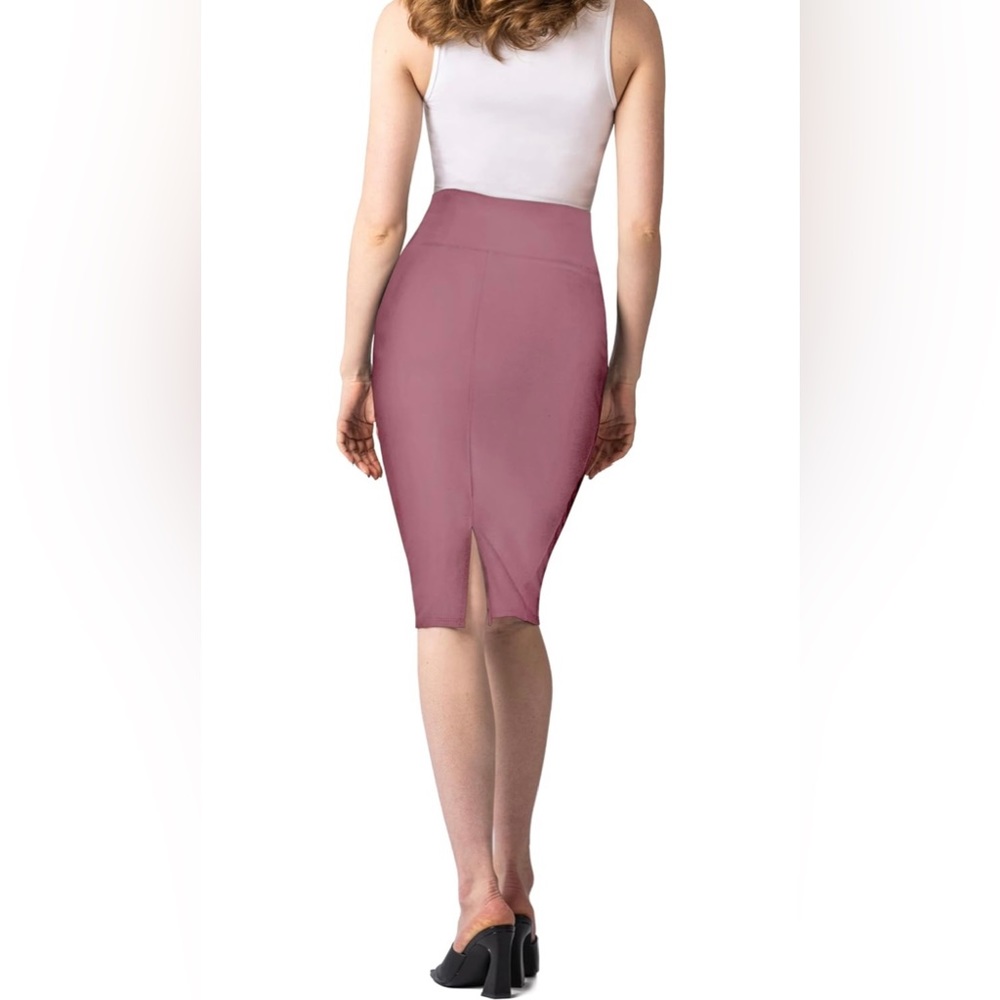 NWT Hybrid & Company Premium Nylon Ponte Stretch Pencil Skirt Size Medium - Picture 3 of 6